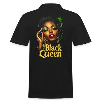 Black Queen Heritage Black History Month Kunst - Männer Poloshirt - Schwarz - Hinten - Kai (181cm)