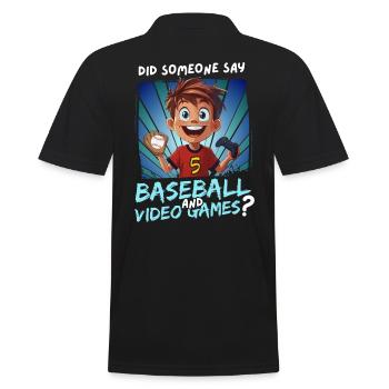 5e anniversaire de baseball et de jeux pour les enfants de 5 ans - Polo Homme - noir - Dos - Kai (181cm)