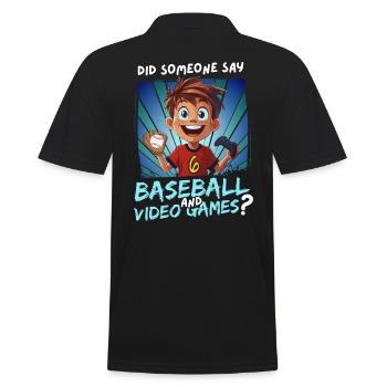 6e anniversaire de baseball et de jeux pour les enfants de 6 ans - Polo Homme - noir - Dos - Kai (181cm)