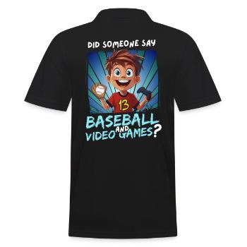 13e anniversaire de baseball et de jeux pour les jeunes de 13 ans - Polo Homme - noir - Dos - Kai (181cm)