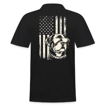 Patriotisme Rottweiler – 4 juillet et Journée des anciens combattants - Polo Homme - noir - Dos - Kai (181cm)