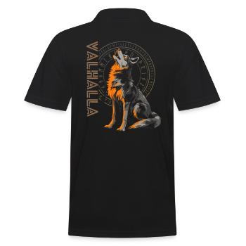 Runes : Vegvisir, Loup, Mythologie nordique, Vikings - Polo Homme - noir - Dos - Kai (181cm)