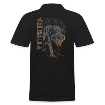 Runes nordiques : Vegvisir, Loup, Fils d’Odin, Viking - Polo Homme - noir - Dos - Kai (181cm)
