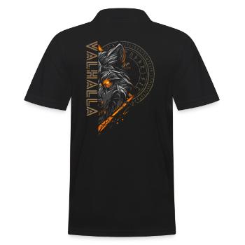 Runes, Loup, Vegvisir, Vikings, Symbolisme nordique - Polo Homme - noir - Dos - Kai (181cm)