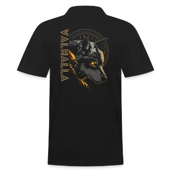 Vegvisir Runes Loup Valhalla Viking Nordique - Polo Homme - noir - Dos - Kai (181cm)