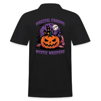 Mystic Pumpkin Halloween Outfit Femmes - Polo Homme - noir - Dos - Kai (181cm)