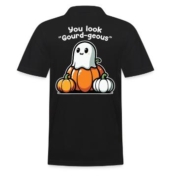 Du Siehst Kürbis-geous Aus - Halloween Outfit - Männer Poloshirt - Schwarz - Hinten - Kai (181cm)