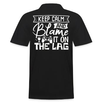 Restez calme et attribuez-le au décalage – Jeux - Polo Homme - noir - Dos - Kai (181cm)