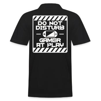 Jeux et gamers Do not disturb – les joueurs en action - Polo Homme - noir - Dos - Kai (181cm)