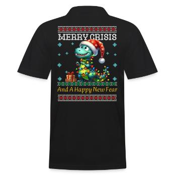 Dino Weihnachten Joyeux Crise Noël laid - Polo Homme - noir - Dos - Kai (181cm)