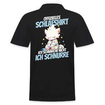 Chemise de nuit officielle - Chat en pyjama fleuri - Polo Homme - noir - Dos - Kai (181cm)