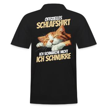 l Official Sleep Shirt - Kitten Slumbers - Men's Polo Shirt - black - Back - Kai (181cm)