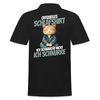 Chemise de nuit officielle - Chat mignon en pyjama - Polo Homme - noir - Dos - Kai (181cm)