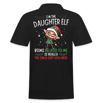 fI’m the Daughter Elf - Look partenaire de Noël - Polo Homme - noir - Dos - Kai (181cm)
