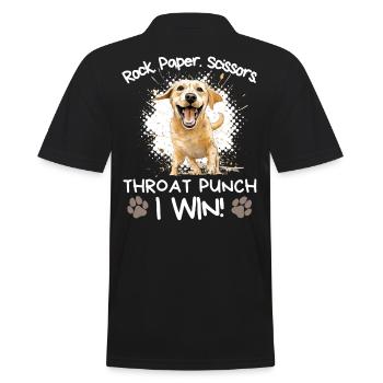 Rock Paper Scissors Labrador Retriever Lustig - Männer Poloshirt - Schwarz - Hinten - Kai (181cm)