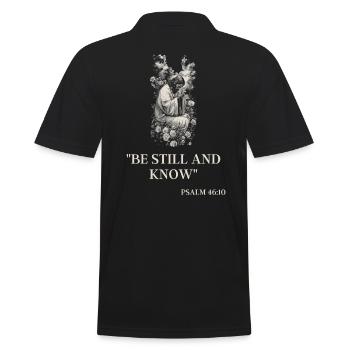 Jésus : Résurrection, Crucifixion, Roi des rois - Polo Homme - noir - Dos - Kai (181cm)