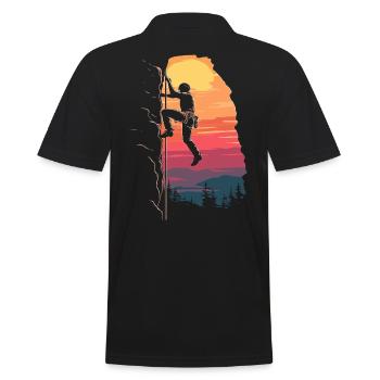 Escalade à la limite : bloc au lever du soleil - Polo Homme - noir - Dos - Kai (181cm)
