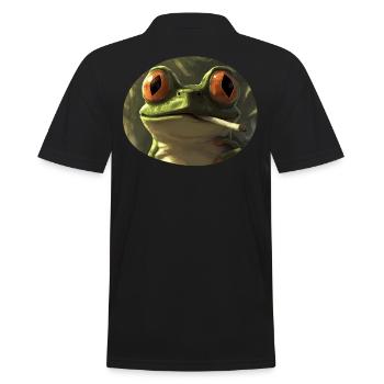 Grenouille reptilienne fumeuse de pot : pur croassement de cannabis - Polo Homme - noir - Dos - Kai (181cm)