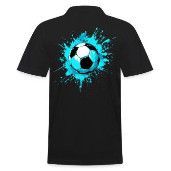 Splash de football élégant - look streetwear - Polo Homme - noir - Dos - Kai (181cm)