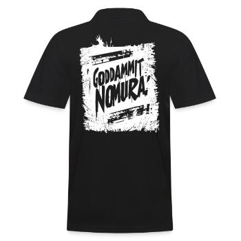 Goddammit Nomura – Graffiti Design - Männer Poloshirt - Schwarz - Hinten - Kai (181cm)