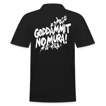 Goddammit Nomura – Zerstörungs Design - Männer Poloshirt - Schwarz - Hinten - Kai (181cm)
