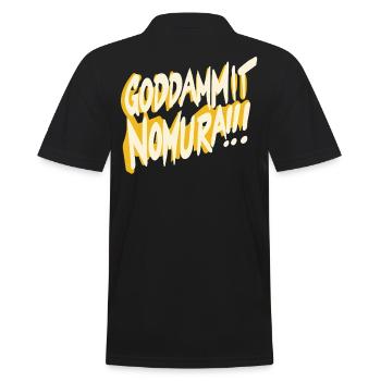 Goddammit Nomura – Gelbes Design - Männer Poloshirt - Schwarz - Hinten - Kai (181cm)