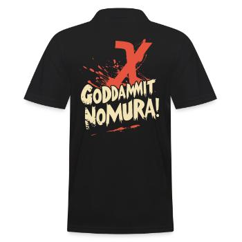 Goddammit Nomura – X Design - Männer Poloshirt - Schwarz - Hinten - Kai (181cm)