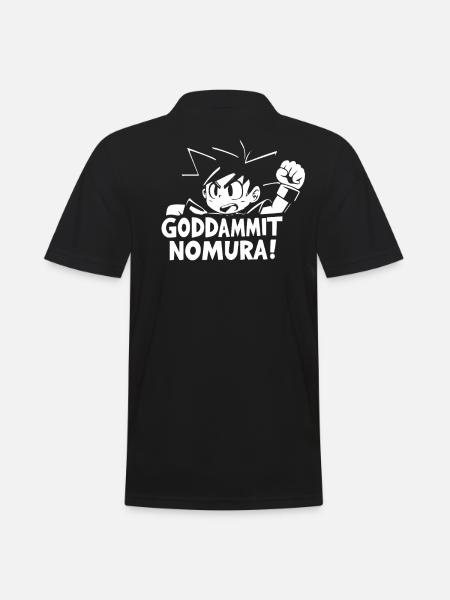 Goddammit Nomura – Chibi Design - Men's Polo Shirt - black
