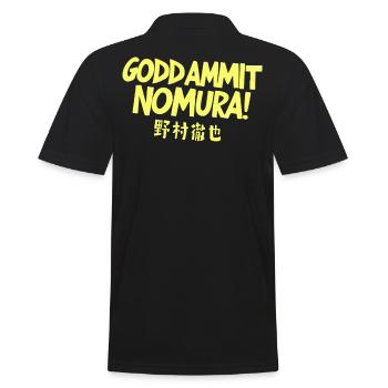 Goddammit Nomura – Japanisch Design - Männer Poloshirt - Schwarz - Hinten - Kai (181cm)