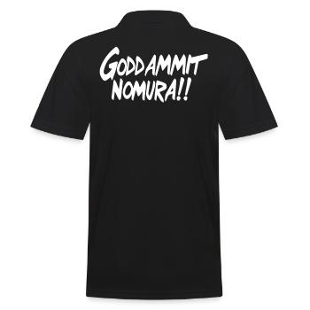 Goddammit Nomura – Einfaches Design - Männer Poloshirt - Schwarz - Hinten - Kai (181cm)