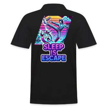 Sleep Is Escape – Sleep is the only escape route - Men's Polo Shirt - black - Back - Kai (181cm)