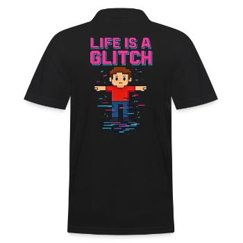 Life Is a Glitch – Das Leben ist ein Glitch - Polo Homme - noir - Dos - Kai (181cm)