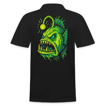 Style Fureur de poisson-grenouille des profondeurs lumineux - Polo Homme - noir - Dos - Kai (181cm)