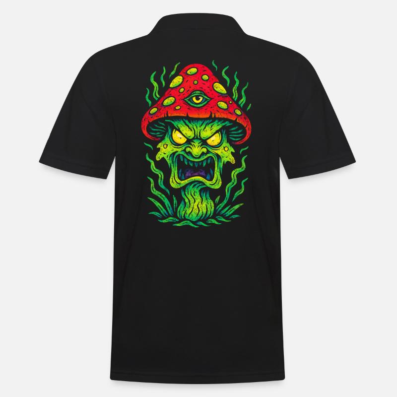 Psycho Toadstool avec troisième œil - Polo Homme - noir