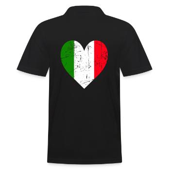 italien - Männer Poloshirt - Schwarz - Hinten - Kai (181cm)