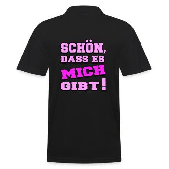 schön dass es mich gibt - witziger spruch - Männer Poloshirt - Schwarz - Hinten - Kai (181cm)