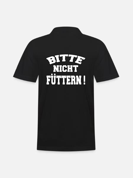 Bitte nicht füttern - Männer Poloshirt - Schwarz