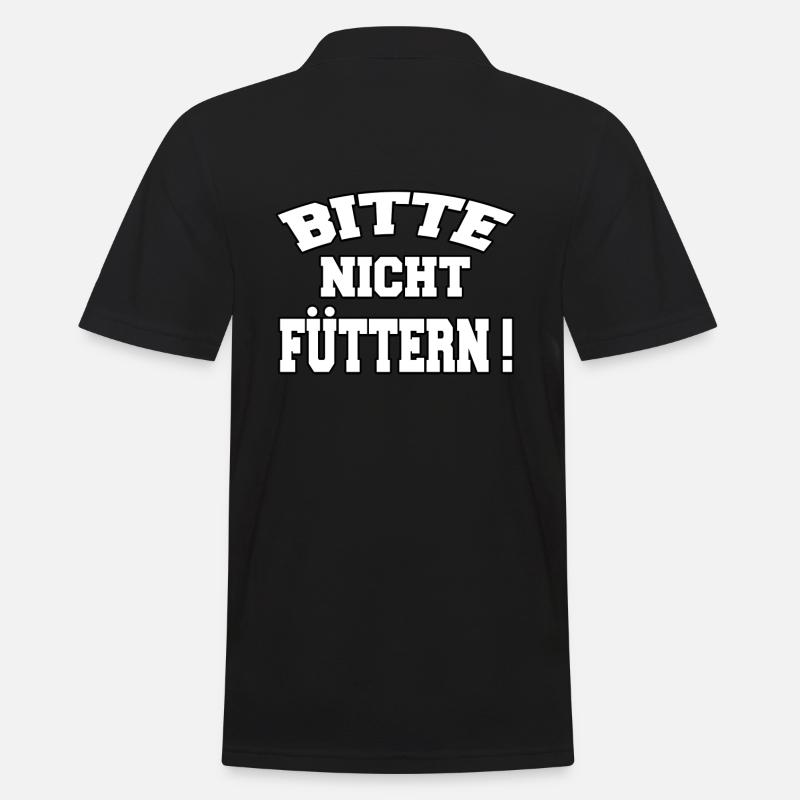 Bitte nicht füttern - Männer Poloshirt - Schwarz