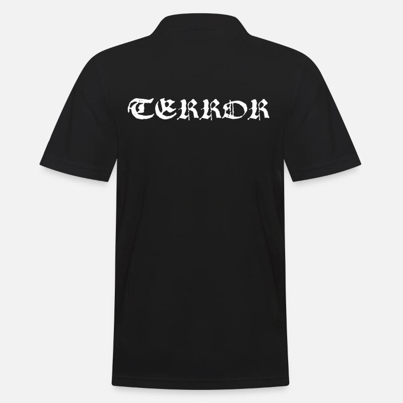 terror - Männer Poloshirt - Schwarz