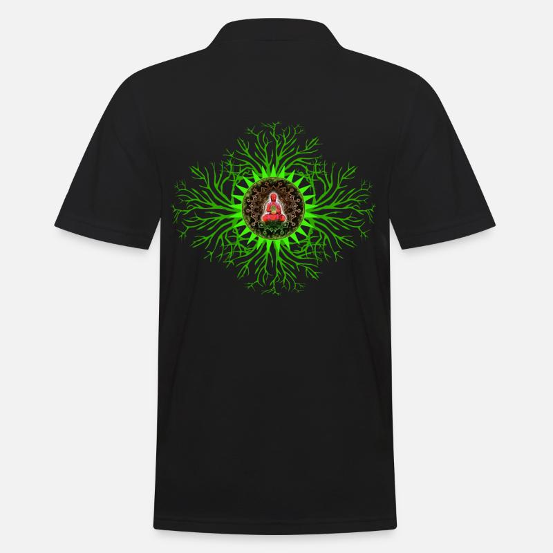 Herzchakra Chakra - Männer Poloshirt - Schwarz