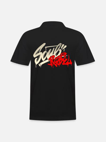 Soul Rebel <- (gold) - Men's Polo Shirt - black