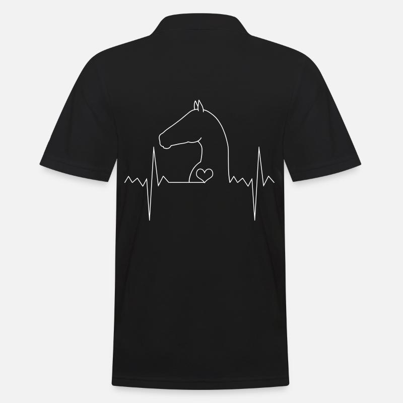 Cheval de rythme cardiaque - Polo Homme - noir
