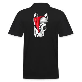 Santa Basenji Weihnachten Hunde Hund Wilsigns - Männer Poloshirt - Schwarz - Hinten - Kai (181cm)