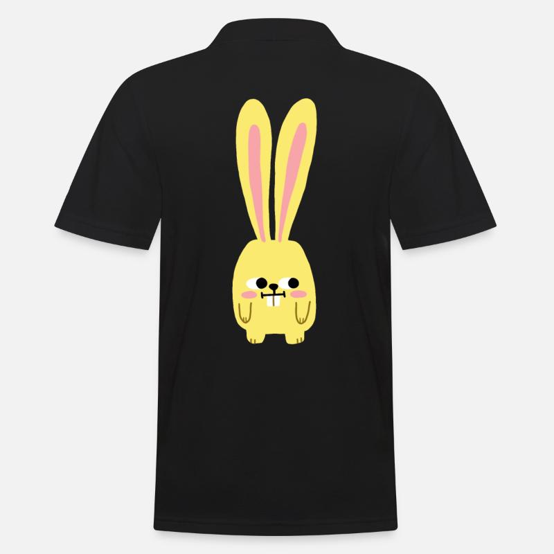 Hase - Männer Poloshirt - Schwarz