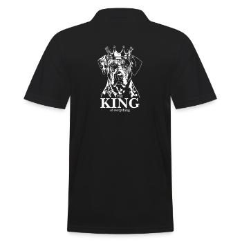 CATAHOULA LEOPARD DOG King Hunde Spruch Wilsigns - Männer Poloshirt - Schwarz - Hinten - Kai (181cm)