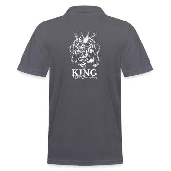 Terre-Neuve Roi de tout Chiens Disant - Polo Homme - charbon - Dos - Nico (186cm)