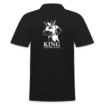 Sloughi King Hundespruch Hunde Wilsigns - Männer Poloshirt - Schwarz - Hinten - Kai (181cm)