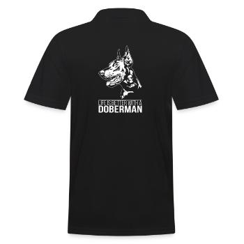 La vie de doberman est meilleure Chiens Wilsigns - Polo Homme - noir - Dos - Kai (181cm)