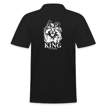 Wolfsspitz Keeshond King of everything Wilsigns - Männer Poloshirt - Schwarz - Hinten - Kai (181cm)