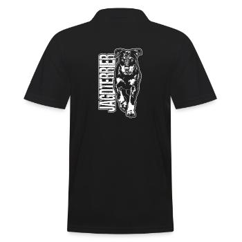 HUNTING TERRIER Dogs Portrait Hunting Dogs Hunting Dog - Men's Polo Shirt - black - Back - Kai (181cm)